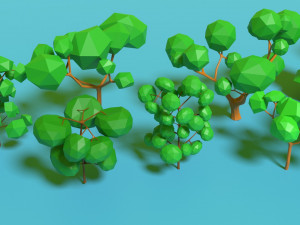 lowpoly trees Modelo 3D