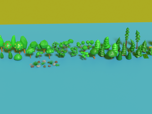 lowpoly trees Modelo 3D