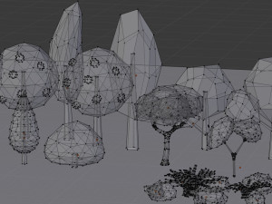 lowpoly trees Modelo 3D
