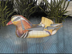 floating mandarin duck 3D Model