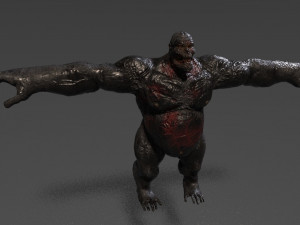 gorilla monster stronger rigged Modelo 3D