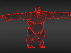 gorilla monster stronger rigged 3D Model