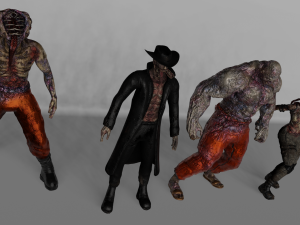 Monster model pack Horror Zombies Modelo 3D