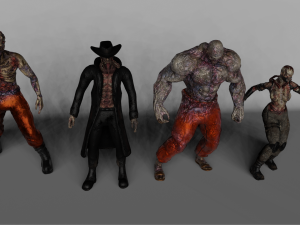 Monster model pack Horror Zombies Modelo 3D
