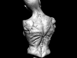 zombie girl 3d print for halloween bust 3d 3D Print Model