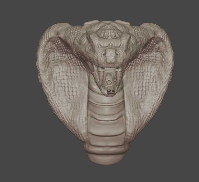 cobra head sculpture Model 3D .c4d .max .obj .3ds .fbx .stl .blend