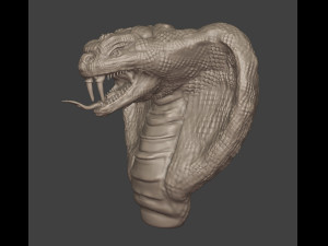 cobra head sculpture 3D Model