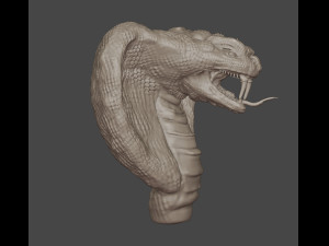cobra head sculpture 3D Model