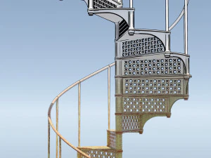 Spiral Staircase blend 3D Model