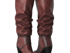 leather boot Model Cetak 3D