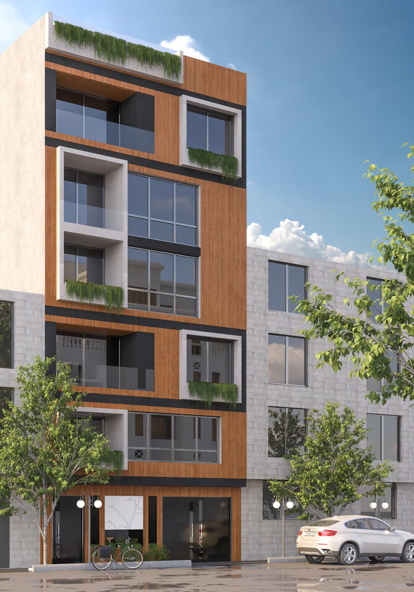 modern exterior design 3D Model .c4d .max .obj .3ds .fbx .stl .blend 