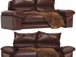 maxalto leather sofa Model 3D