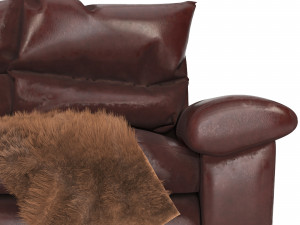 maxalto leather sofa 3D Model