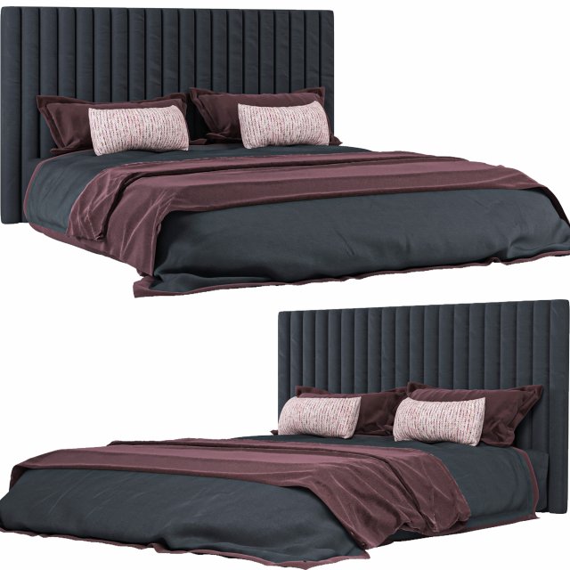 modern bed 3D Model .c4d .max .obj .3ds .fbx .stl .blend 