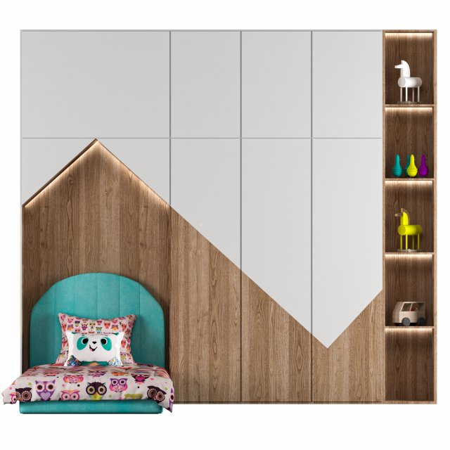 baby bed design 3D Model .c4d .max .obj .3ds .fbx .stl .blend 
