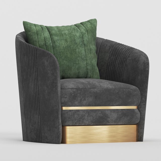 Armchair 3D Model .c4d .max .obj .3ds .fbx .stl .blend 