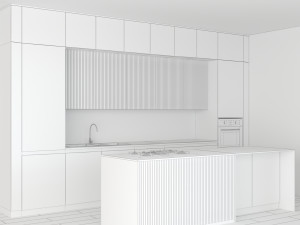 Modern kitchen 01 Modèle 3D