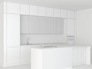 Modern kitchen 01 3D Model