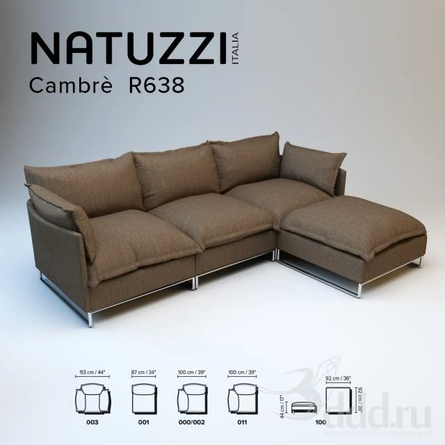 modern sofas 3D Model .c4d .max .obj .3ds .fbx .stl .blend 