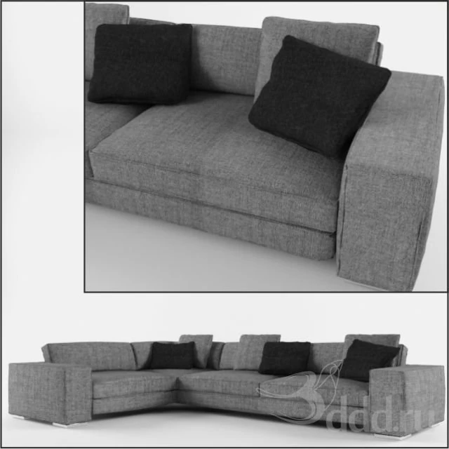 modern sofas 3D Model .c4d .max .obj .3ds .fbx .stl .blend 