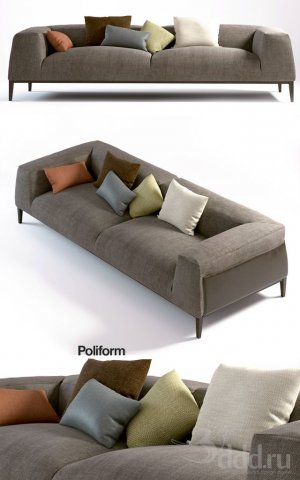 sofa Model 3D .c4d .max .obj .3ds .fbx .stl .blend 