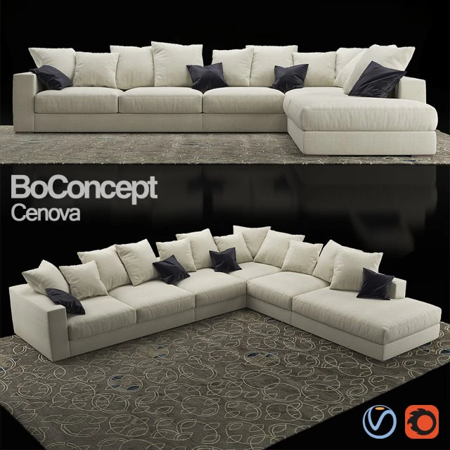 sof&aacute; Modelo 3D .c4d .max .obj .3ds .fbx .stl .blend 