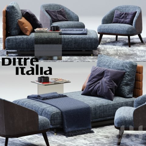 sofa 3D Model .c4d .max .obj .3ds .fbx .stl .blend 