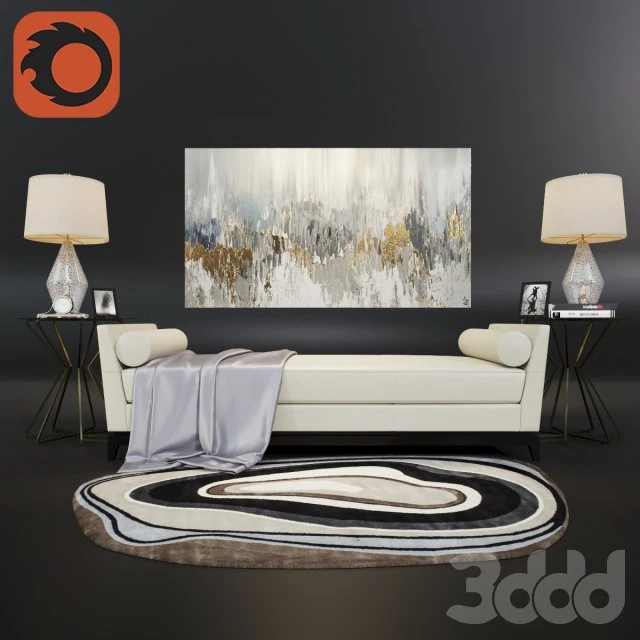 sofa 3D Model .c4d .max .obj .3ds .fbx .stl .blend 