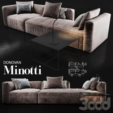 sof&aacute; Modelo 3D .c4d .max .obj .3ds .fbx .stl .blend 