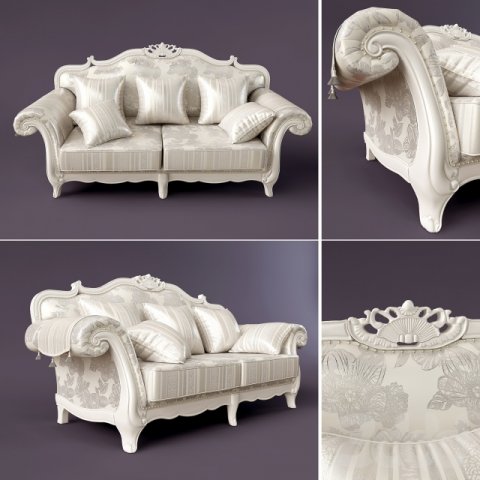 sofa 3D Модель .c4d .max .obj .3ds .fbx .stl .blend 