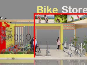 exhibition stand bike store 3D Model