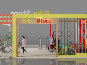exhibition stand bike store 3D Model