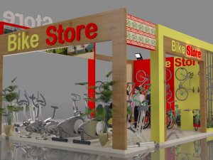exhibition stand bike store 3D Model
