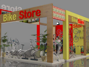 exhibition stand bike store 3D Model