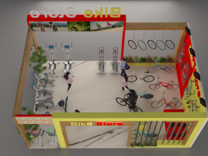 exhibition stand bike store 3D Model