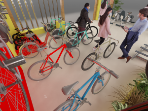 exhibition stand bike store 3D Model