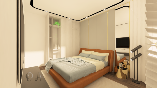 bedroom modern 3D मॉडल .c4d .max .obj .3ds .fbx .stl .blend 