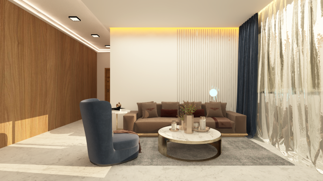living room modern 3D Модель .c4d .max .obj .3ds .fbx .stl .blend