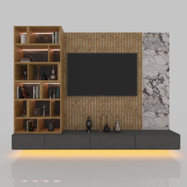 2 tv unit 3D Модель .c4d .max .obj .3ds .fbx .stl .blend 