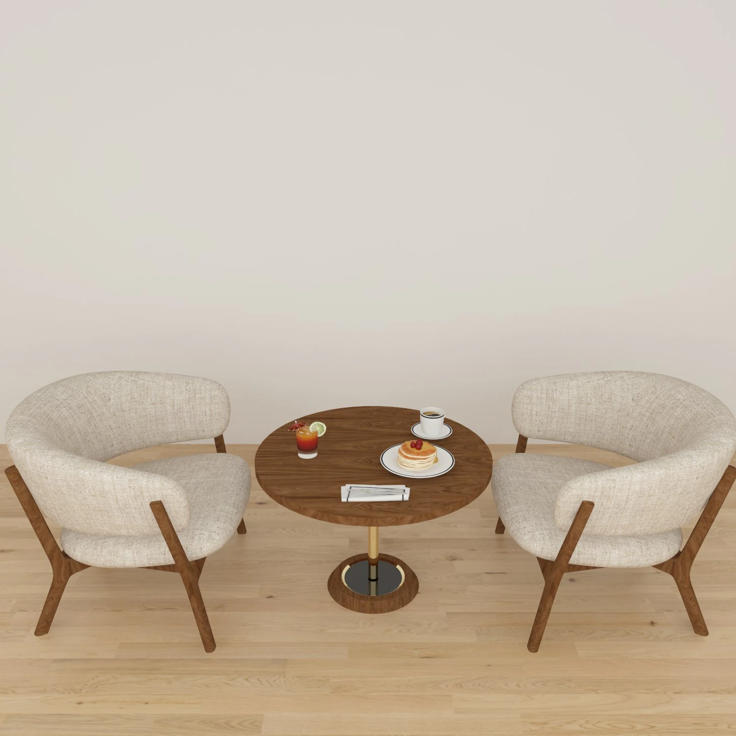 Table cafe 3D Model .c4d .max .obj .3ds .fbx .stl .blend