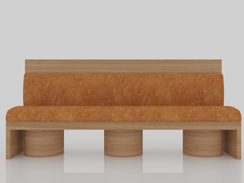 Wood Sofa Modello 3D