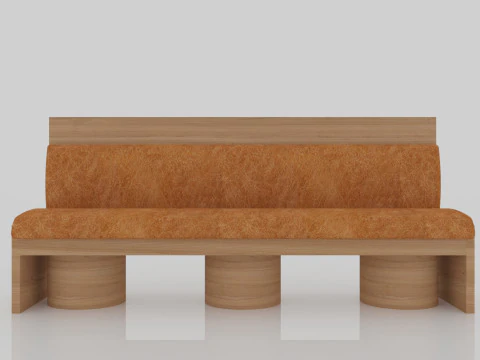 Wood Sofa 3D Model