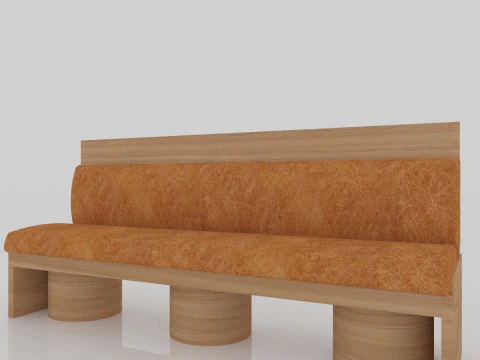 Wood Sofa 3D Model