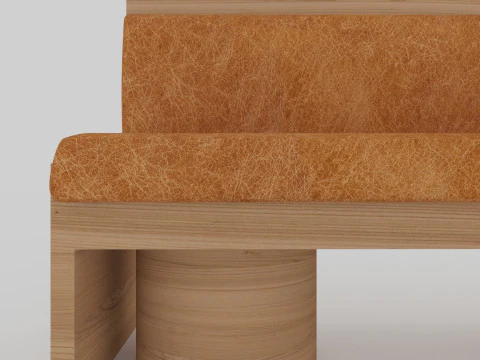 Wood Sofa 3D Model