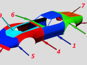 chevrolet corvette c3 pro mod 3d cetak Model Cetak 3D