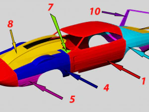 dodge daytona 1970 promod 3dprint 3D Print Model