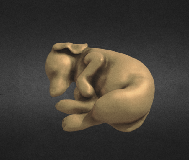 slipping dachshund puppy stl file of sculpture 3D Druckmodell .c4d .max .obj .3ds .fbx .stl .blend 
