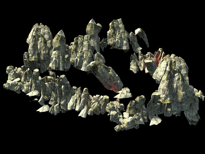 rock set 6 3D Model .c4d .max .obj .3ds .fbx .stl .blend 