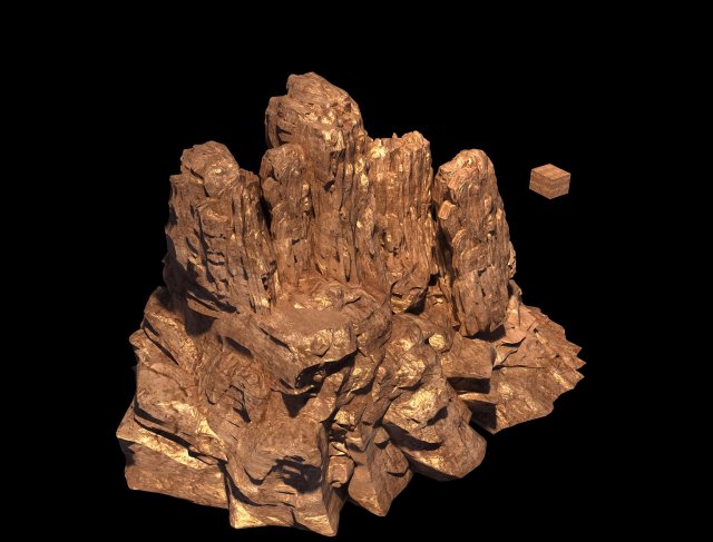 mountain rocks - s 15 3D-Modell .c4d .max .obj .3ds .fbx .stl .blend 