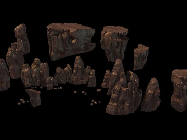 kayalar 22 3D Model .c4d .max .obj .3ds .fbx .stl .blend 